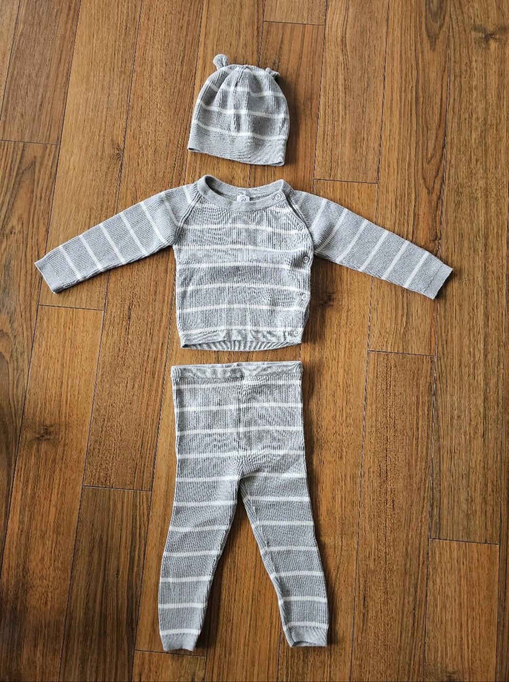 GAP Baby Light Gray Ribbed Crewneck Sweater